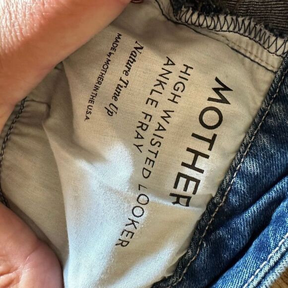 Mother high waisted ankle fray looker jeans 27 distressed - Picture 2 of 12